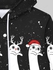 Gothic Christmas Elk Snowman Snowflake Colorblock Print Fleece Lining Pockets Drawstring Hoodie For Men - 5xl