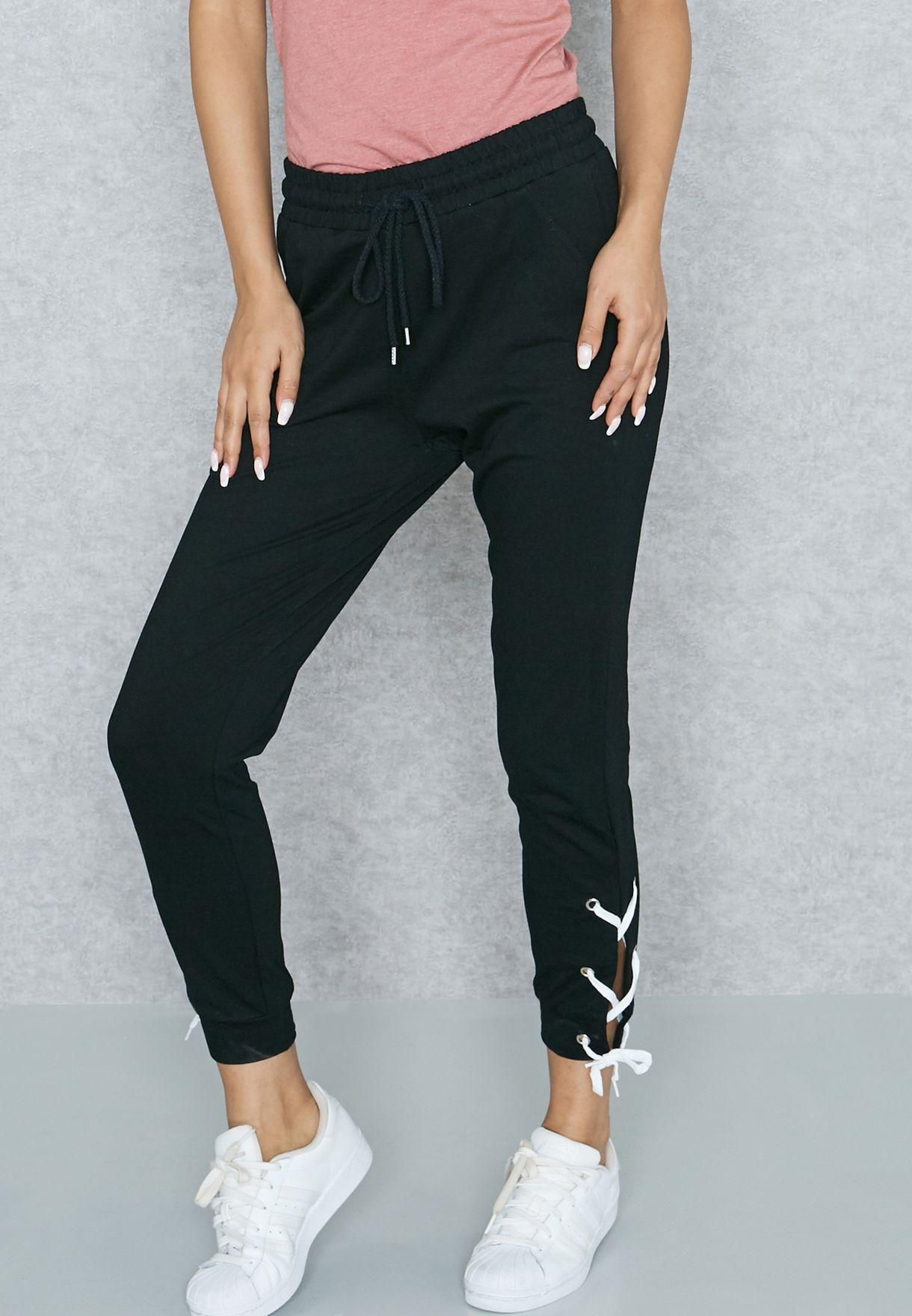 Lace Up Side Joggers