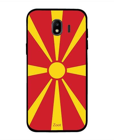 Thermoplastic Polyurethane Protective Case Cover For Samsung Galaxy J4 Macedonia Flag