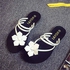 Neworldline Women Bohemia Lady Flower Weave Sandals Beach Peep-Toe Flip Flops Shoes Slippers-Ｗhite (EU Sizing)