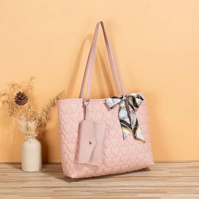 Fashion Handbag Pink Underarm Bag Handbag Stylish Commuter Bag Shoulder Bag Silk Scarf Bag Women's Bag Tote Bag For Women A Gift