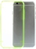 غطاء حماية من البلاستيك الشفاف وحواف مطاطية لون اخضر لهواتف ابل ايفون 6