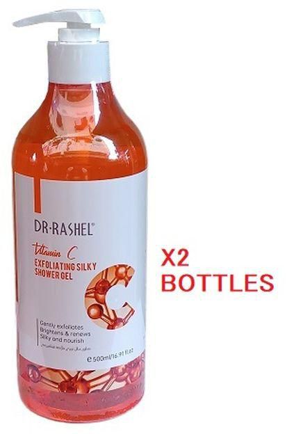 Dr. Rashel Exfoliating Vitamin C Silky Shower Gel - 500ml X 2 Bottles