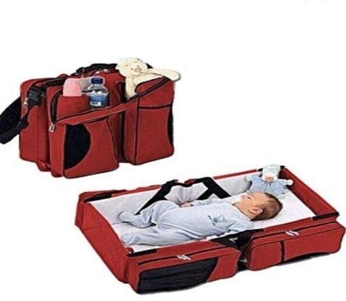 Generic Multipurpose Red Baby Bed And Bag