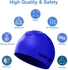 Silicone Swimming Cap Waterproof For Kids & Adults - Blue