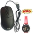 HP Wired Optical Mouse - Black + FREE WATCH