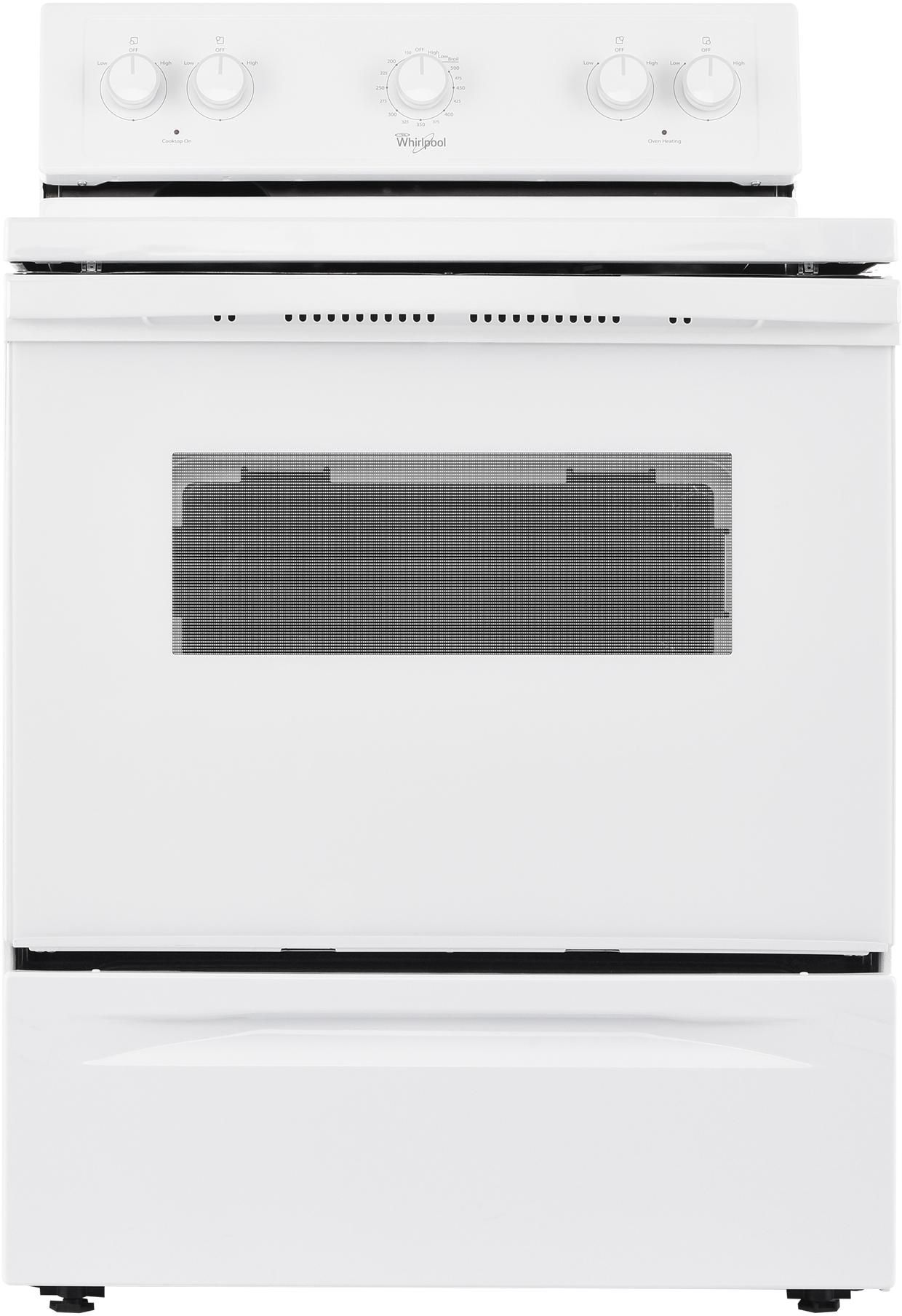 Whirlpool Free Standing Electric Range, 30 Inch, 4 Coils, White