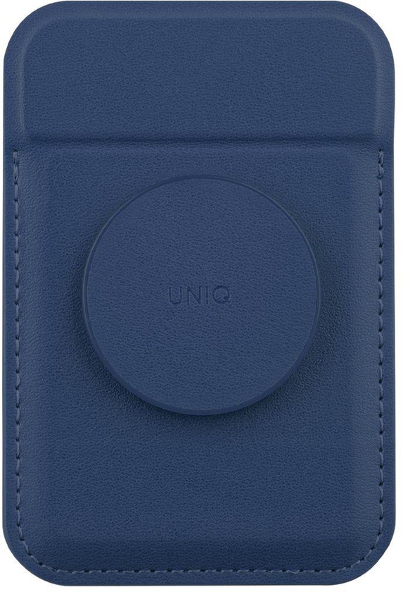 UNIQ Flixa Magnetic Card Holder And Pop-Out Grip-Stand - Navy Blue