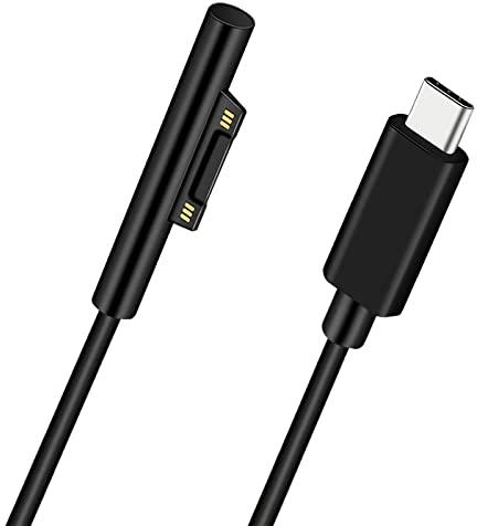 Surface Connect to USB-C Charging Cable 15V/3A, Compatible with Microsoft Surface Pro 7/6/5/4/3, Surface Laptop 3/2/1, Surface Go, Surface Book (6FT)