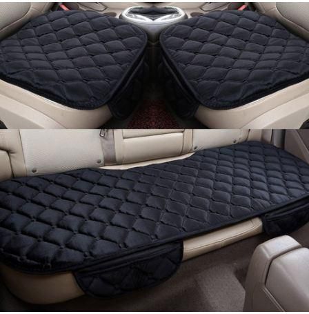 Sweethomeplanet Car Cushion Seat Front &amp; Back Seat Cover (Black)