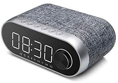 RB-M26 Portable Wireless Bluetooth Fabric Speaker with Alarm Clock/Radio