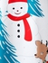 Plus Size Christmas Snowman Elk Print Asymmetric Skew Collar Sweatshirt - 3x