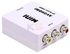 Mini HD Video Converter Box HDMI to AV / CVBS L/R Video Adapter HDMI Audio NTSC and PAL Output