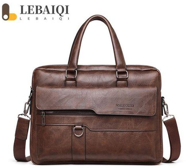 Fashion Vintage Men Briefcase Large Shoulder Business Handbag