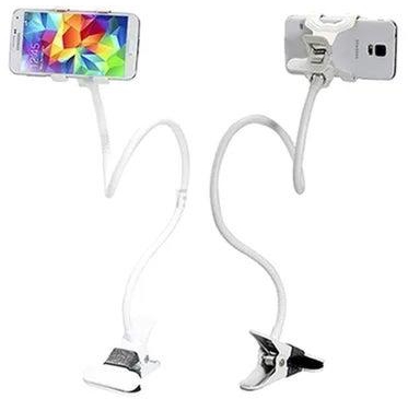 Folding And Flexible Mobile Mount Holder With Clip For Apple iPhone 6/iPhone 6S Samsung White