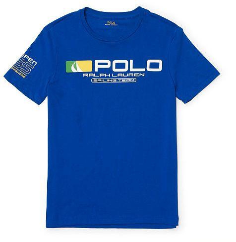 Polo Ralph Lauren Blue Cotton Round Neck T-Shirt For Men