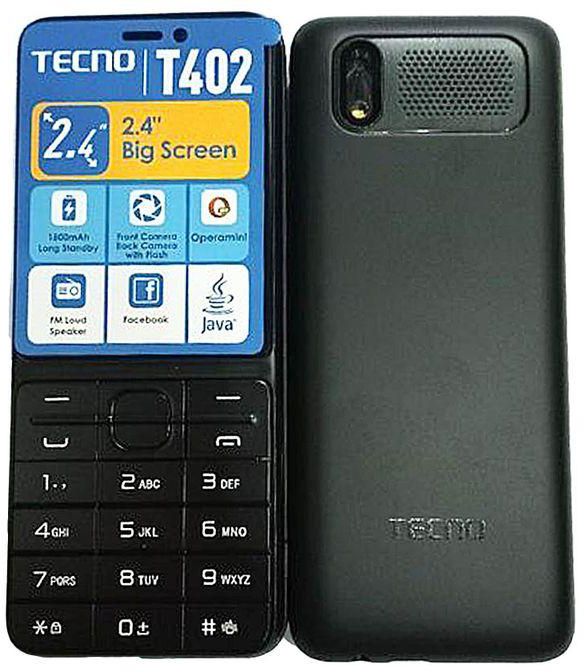Tecno T402, 2.4″ QVGA, Triple Sim, 0.08mp+0.08mp 1500mAh – Black
