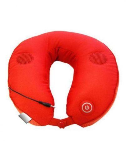 As Seen On Tv Travel Pillow with Neck Massaging & MP3 Connector - Red