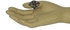 Oval Ring With Brown/Black Faux Stone خاتم بيضاوى بفص  بنى ىرخام  متوسط الحجم