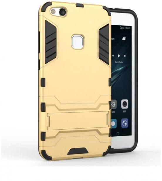 Generic Cool Plastic TPU Kickstand Combo Cover Case - For Huawei P10 Lite - Gold