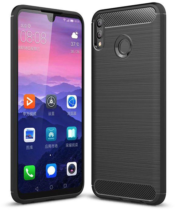 Ozone Huawei Honor 8X Mobile Cover Carbon Brushed Texture Phone Case - Black