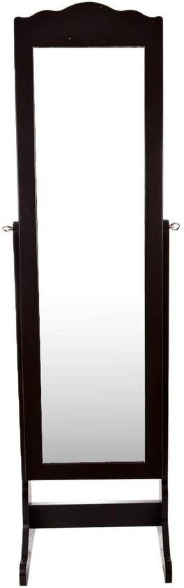 Wood Jewelry Cabinet and Organizers Full Length Jewelry, Brown