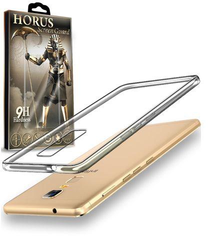 Horus Silicone Cover For Infinix Note 3 X601 - Clear + Horus Glass Screen Protector