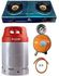 12.5kg Gas Cylinder With Gas Cooker, Metered Regulator, Hose & Clips - Red Cap