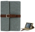 Ozone Highly Recommanded Belt Buckle Wake Sleep Function Stand Leather Cover for iPad Mini - Light Green