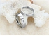 Fantastic Flower 1PC Lover Couple Wedding Jewelry Lock Key Design Crystal Ring Titanium Steel Ring Bands-Men Size 9