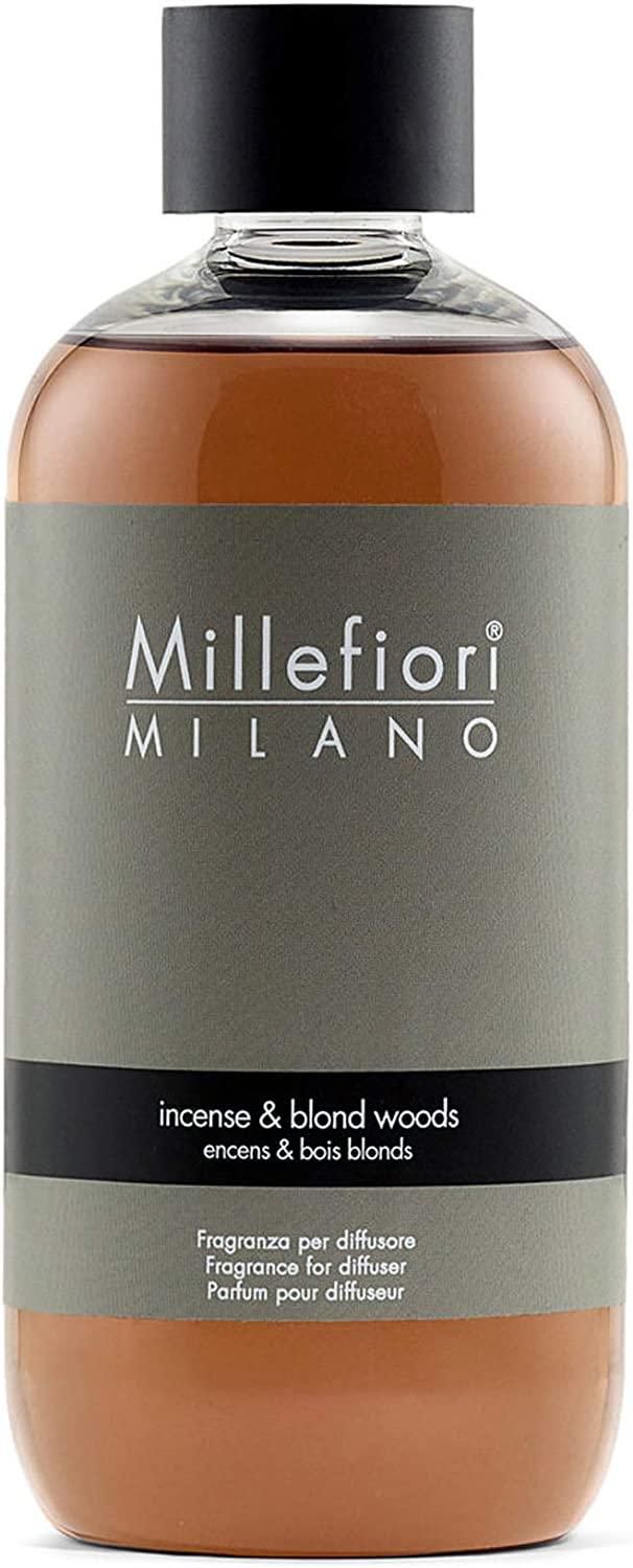 Millefiori Milano Scented Reed Diffuser Refill Incense and Blond Woods 500ml