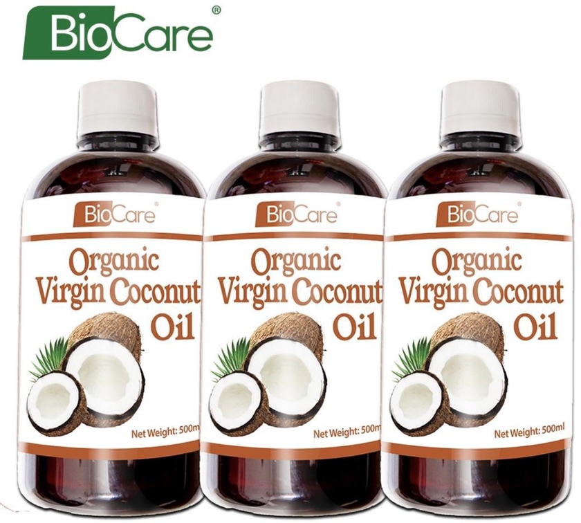 Biocare Organic Virgin Coconut Oil 3x 500ml