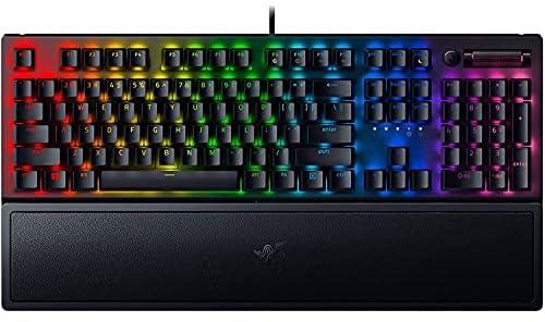 Razer Blackwidow V3 Mechanical Gaming Keyboard, Tactile, Green Mechanical Switches, Chroma RGB Lighting, ProgRAMmable Macro Functionality - Black
