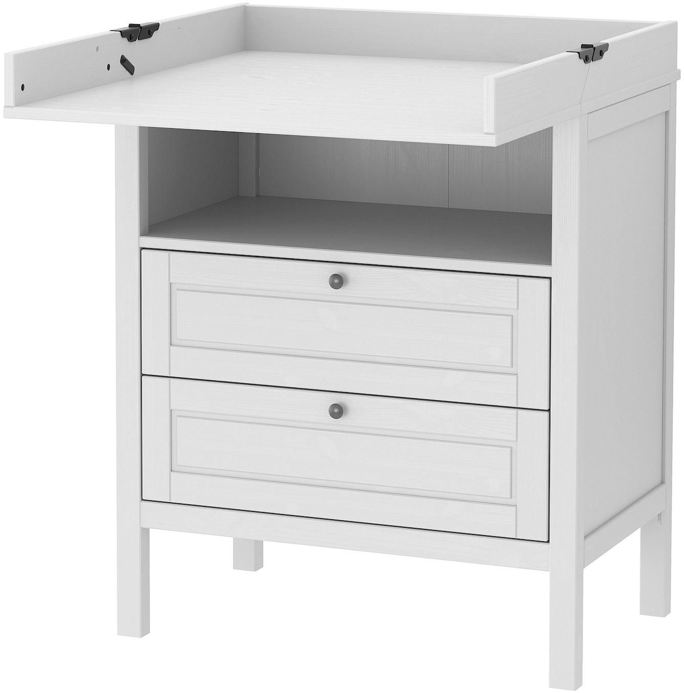 SUNDVIK Changing table/chest of drawers - grey