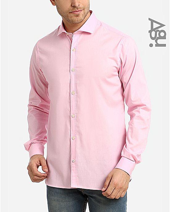 Agu Regular Fit Buttoned Shirt - Baby Pink