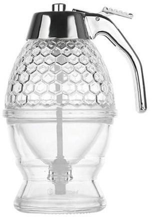 Non-Drip Honey Dispenser Clear/Silver 200ml