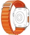 حلقة Alpine لساعة Apple Watch 42/44mm من النايلون المنسوج الدائري سلسلة 6 - برتقالي