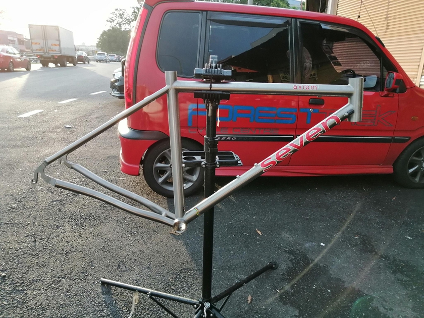 Titanium Road Bike Axiom S Seven Cycle Custom Made Frame Set - Size 52CM