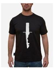 Printed Man vs Knife T-Shirt - Black
