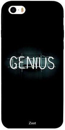 غطاء حماية واقي لهاتف أبل آيفون 5S مطبوع عليه كلمة "Genius"