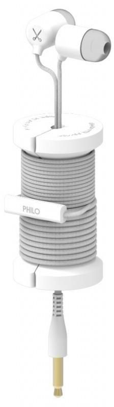 Philo - SPOOL EARPHONES - AURICOLARI CON ROCCHETTO - white - PH005WH