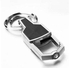 Metal Car Keychain For Audi Zinc Alloy Handmade Leather Double Ring Auto
