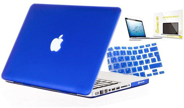 Macbook Pro 13 Inches Non Retina 3 In 1 Combo Of Case, Arabic Uk Keyboard & Ozone Screen Guard -  Blue
