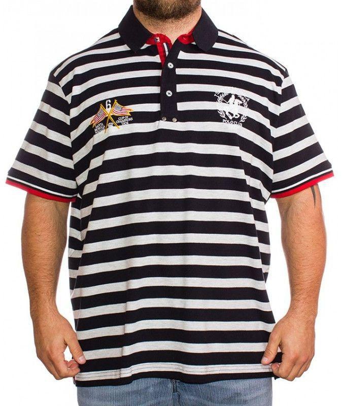 Plus Size Burke Polo Shirt For Men , Size 4XL , Black - M707505CXL