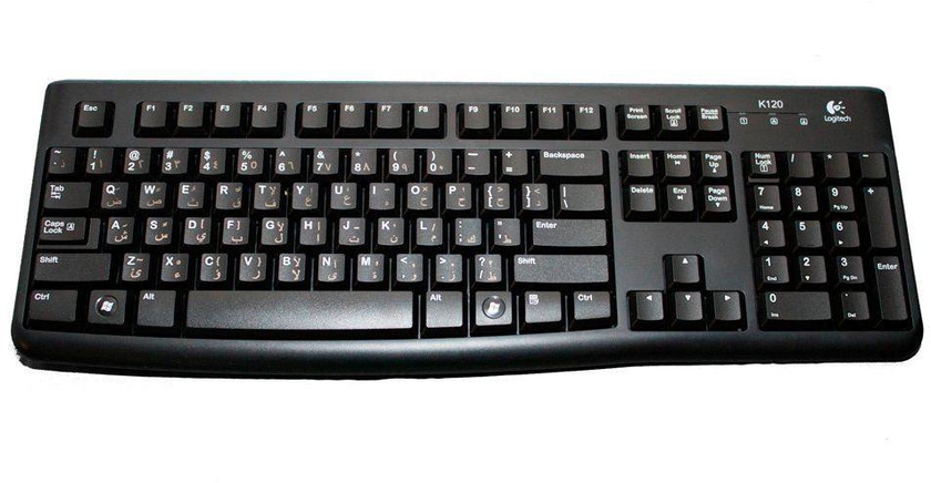 Logitech Wired Desktop En-ar Keyboard - Black, 920-002546