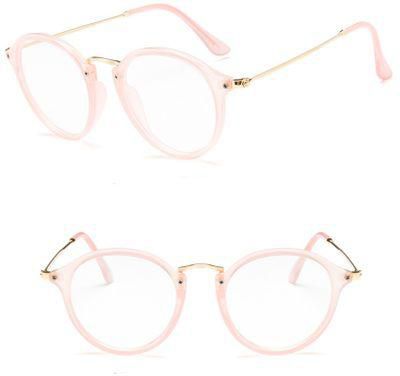 Transparent Round Frame Sunglasses- Pink