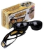 HD Vision Wraparounds - Night Driving Retro Vision Sunglasses 2 Pairs - Black