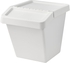 SORTERA Waste sorting bin with lid - white 60 l