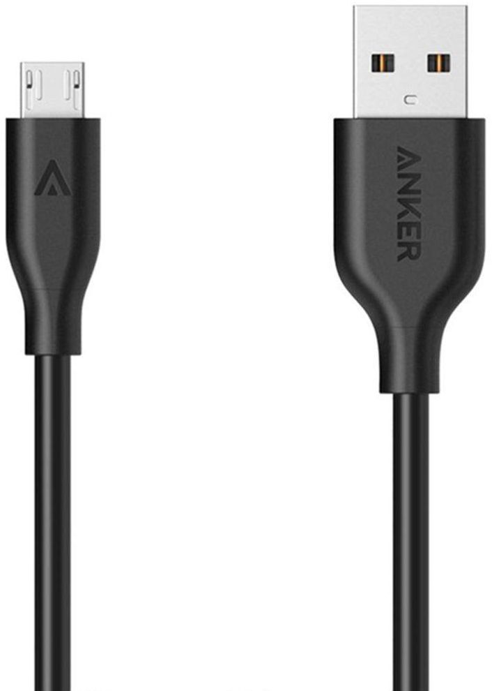 PowerLine Micro USB Cable Black 0.9 meter