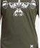 Kinetic Apparel Back Bar Round Neck T-Shirt - Army Green
